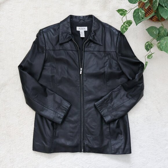 Vintage Leather Blazer Jacket - Picture 1 of 16